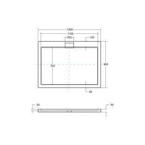 Cadita Dus din Acril PRO BESCO Ultra Slim, Sifon Inclus, Dimensiuni , 90 X 140 cm, Alb - Img 10