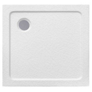 Cadita dus slim Silk alb 100x100cm