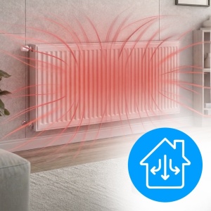 Calorifer din otel tip 22 cu conectare laterala Calor-WH-3, 60 x 120 cm, 1890 W, alb - Img 10