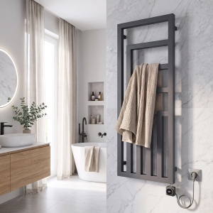 Calorifer electric, cu termostat,REA MODUS 1400x50 GRI Mat - Img 5