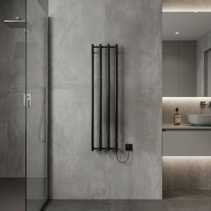 Calorifer electric portprosop Kasjan 140.5 x 34.6 cm, 250W, negru mat - Img 13