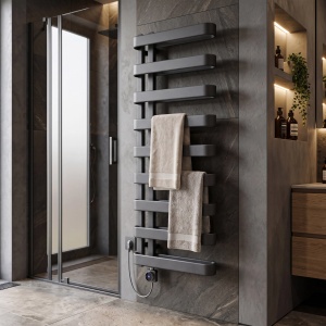 Calorifer electric, portprosop, Rea Artas 130x50 cm, Gri Mat - Img 2