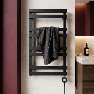 Calorifer electric, protprosop, REA NORI 90x50 Negru Mat - Img 6