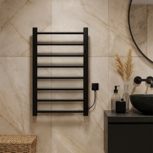 Calorifer electric TAAL-BL 200W pentru baie 91x50, negru - Img 12