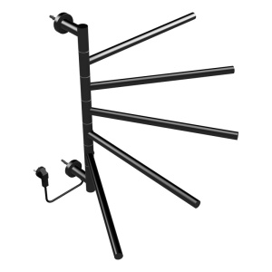 Calorifer portprosop electric Dorian 80W, 62.2 x 51.6 cm, 5 bare rotative, negru mat - Img 7