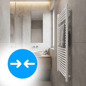 Calorifer portprosop pentru baie Gama-WH-2 alb lucios – 120 x 50 cm - Img 4