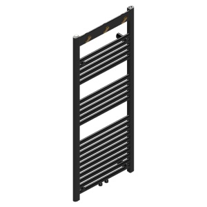 Calorifer portprosop pentru baie Yasur 120x50 cm negru mat - Img 5