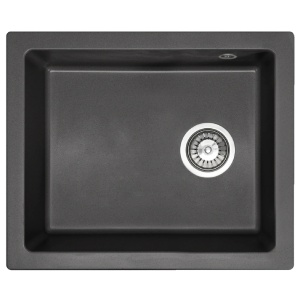 Chiuveta Bucatarie Pro GRANIT NELS BLACK, Dimensiuni 46.5 x 56 x 20 cm, 1 Cuva, Incastrabila, Forma Dreptunghiulara, Negru - Img 1