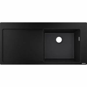 Chiuveta compozit Hansgrohe S51 SilicaTec/ Dreapta, Dimensiune 105x51cm , Culoare negru grafit - Img 1