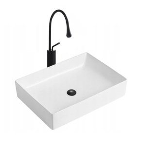 Chiuveta de blat PRO PRIMA SLIM, Dimensiuni 50 x 36 x 10.5 cm, Forma Dreptunghiulara, Ceramica sanitara, Fara gaura baterie, Alb - Img 1