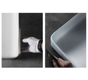 Chiuveta de blat PRO PRIMA SLIM, Dimensiuni 50 x 36 x 10.5 cm, Forma Dreptunghiulara, Ceramica sanitara, Fara gaura baterie, Alb - Img 4