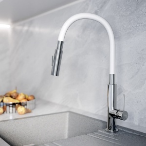 Chiuveta de bucatarie FERRO, Dimensiune 58x48cm, O cuva cu picurator, Culoare Gri - Img 3