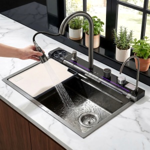 Chiuvetă multifuncțională din inox REA Alonzo Negru - Img 9