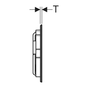 Clapeta actionare Geberit Sigma40 Slim rosu-auriu periat - Img 4