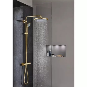 Coloana de dus cu baterie termostatata auriu periat Grohe Euphoria 310 Cool Sunrise - Img 2