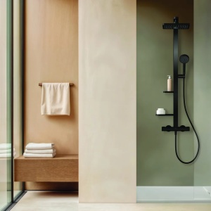 Coloana de dus cu baterie termostatata Ideal Standard Alu+ palarie patrata, negru mat - Img 10