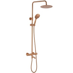 Coloana de dus cu termostat Lungo Diamond Copper Brush - Img 9
