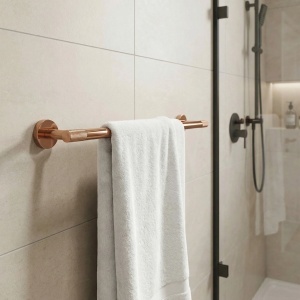 Cuier de baie, bara prosop Rea 6603 Modern Copper - Img 4