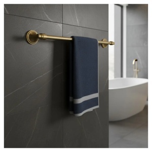 Cuier de baie, bara prosop Rea Aristo Brush Gold 16101 - Img 3