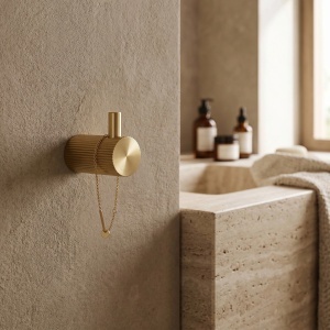 Cuier de baie simplu Rea Solo Brush Copper 64104A - Img 4