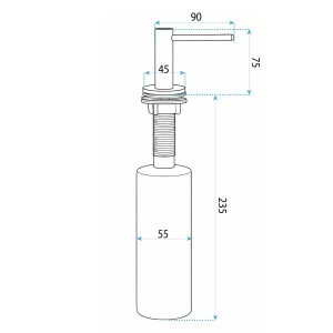 Dispenser detergent cu fixare pe chiuveta Rea DEX Titan - Img 4