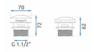 Dop pentru cada crom, 6 cm - Img 3