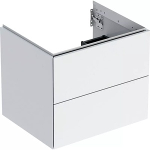 Dulap baza suspendat Geberit One alb mat 60 x 47 x 50 cm cu 2 sertare