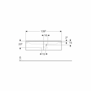 Dulap baza suspendat Geberit Xeno2 gri 139 x 47 cm - Img 2