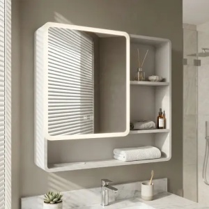 Dulap cu oglindă LED M1016-70, 70 x 65 cm - Img 3