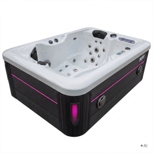 Jacuzii pentru exterior SPA405 interior alb perlat si exterior antracit 195 x 140 cm - Img 10