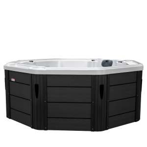 Jacuzzi de gradina alb, rotund exterior antracit PRO 107 pentru 6 persoane 220 x 200 x 97 cm - Img 11