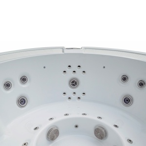 Jacuzzi de gradina SPA 540 cu vas din marmura alba exterior antracit 240 x 240 cm - Img 4