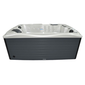 Jacuzzi pentru gradina alb perlat cu exterior antracit PRO-749 pentru 2 persoane 200 x 135 x 80 cm - Img 5