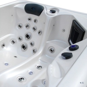 Jacuzzi pentru gradina sau terasa SPA405 interior arlb perlat exterior cafeniu 195 x 140 cm - Img 6
