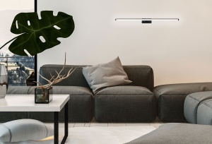 Lampa Led Perete Cu Aspect Modern, REA BLACK 12W 50 Cm APP373-1W, Finisaj Negru - Img 6