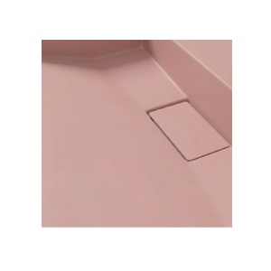 Lavoar baie roz din conglomerat fara gaura pentru baterie Veldman Dexter Pink Matt 60 x 37 cm - Img 4