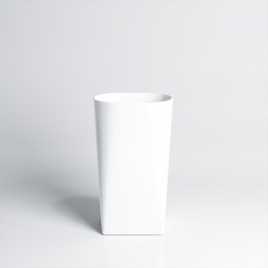 Lavoar ceramic freestanding Claro White Gloss 49 x 38 cm - Img 3