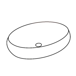 Lavoar ceramic oval cu montaj pe blat Cari Black Matt 60 x 40 cm - Img 9