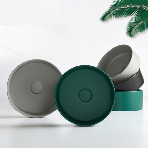 Lavoar De Blat PRO VERONA, Dimensiuni 36 X 36 X 12 Cm, Forma Rotunda, Ceramica Sanitara, Gri Inchis - Img 10