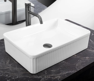 Lavoar de Blat Rea Fiorella , Aspect Modern, Culoare Alb - Img 6