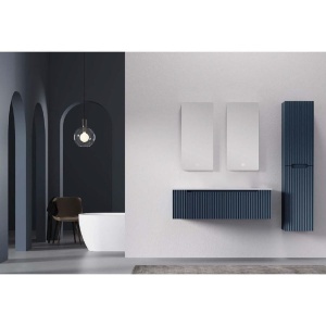 Lavoar dublu incastrat in blat, alb fara gaura robinet Veldman Lotus 120 x 46 cm - Img 3