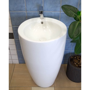 Lavoar freestanding Fluminia MyLady alb 50 cm - Img 5
