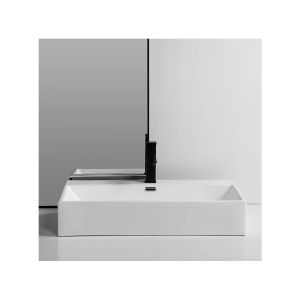 Lavoar pe blat alb cu gaura baterie Veldman Quadro 60 x 36 cm - Img 2
