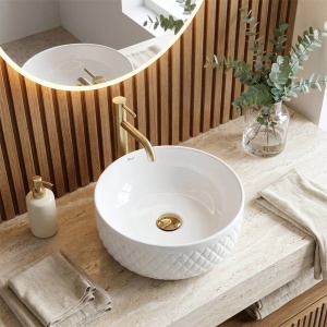 Lavoar pe blat alb cu textura decorativa Rea Galaxy - Img 4