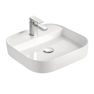 Lavoar pe blat Fluminia Juno alb 50 cm - Img 1