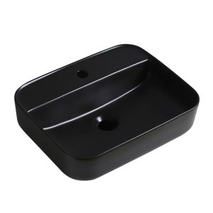 Lavoar pe blat Fluminia Juno negru 65 cm - Img 1