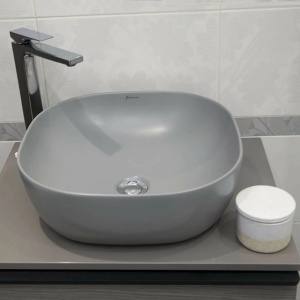 Lavoar pe blat gri mat Fluminia Calio-Mg 42 cm - Img 3