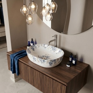 Lavoar pe blat Veronica Shiny ceramic oval multicolor - Img 2