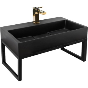 Lavoar PRO Goya Black Mat, console incluse, 70x45cm, compozit