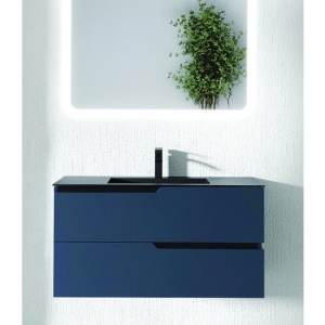 Mobilier suspendat pentru lavoar Fluminia Bari 60 cm bleumarin mat - Img 2